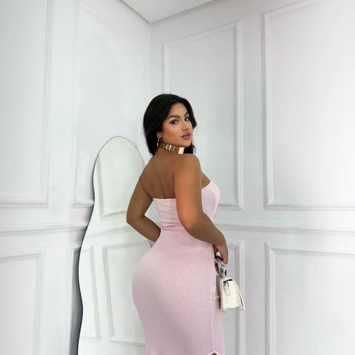 Vestido Canelado Bianca