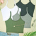 KIT 4 Cropped Top Suspensório Cortado Em Malha Canelada