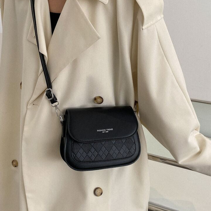 Bolsa Quadrada Leve E Casual Em Relevo Mini Xadrez