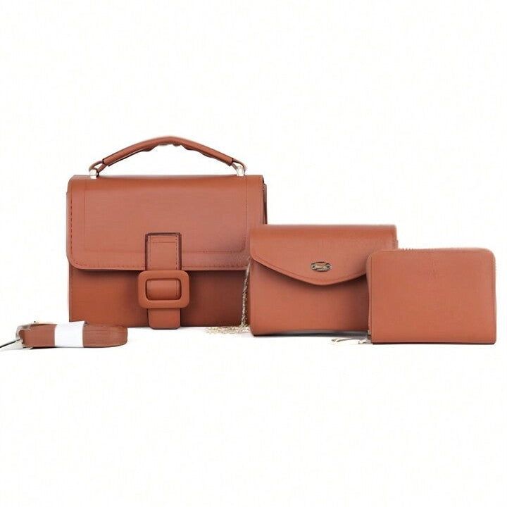 Kit com 3 Peças (2 Bolsas Transversais+Carteira)