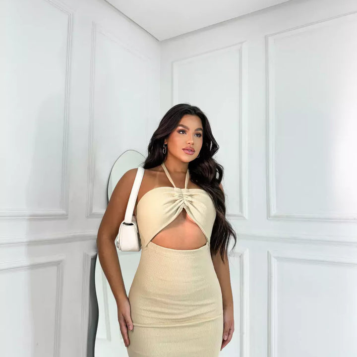 Vestido Canelado Bianca