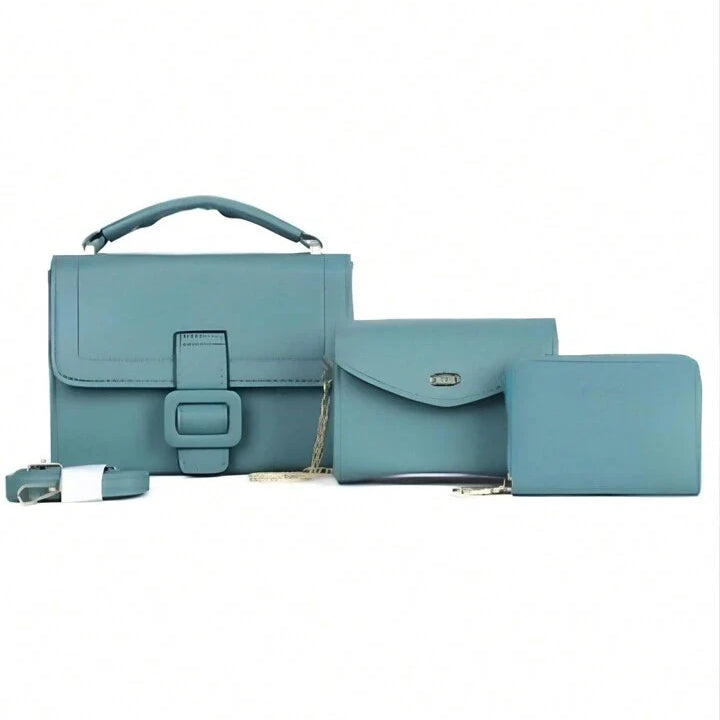 Kit com 3 Peças (2 Bolsas Transversais+Carteira)