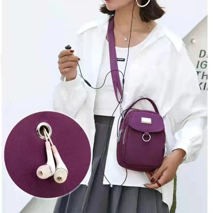 Bolsa Pequena Feminina Para Celular Transversal Com Tres Camadas