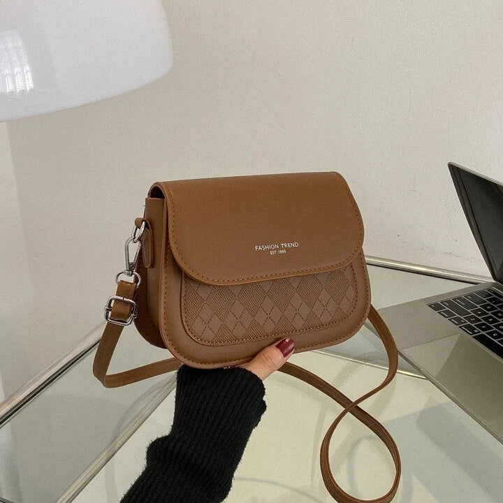 Bolsa Quadrada Leve E Casual Em Relevo Mini Xadrez