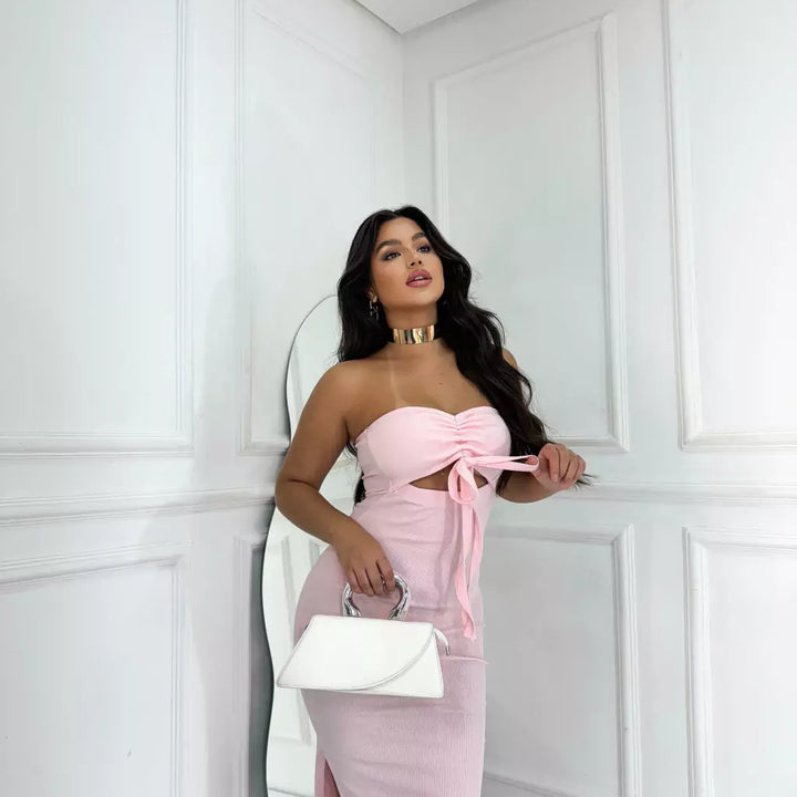 Vestido Canelado Bianca