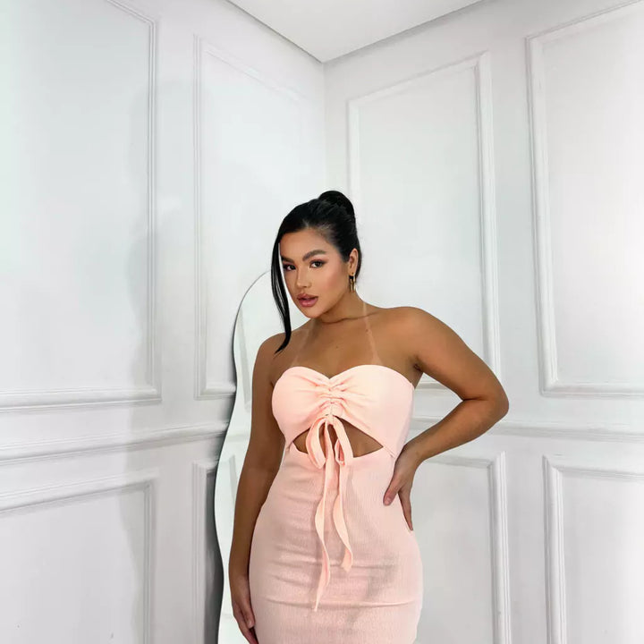 Vestido Canelado Bianca