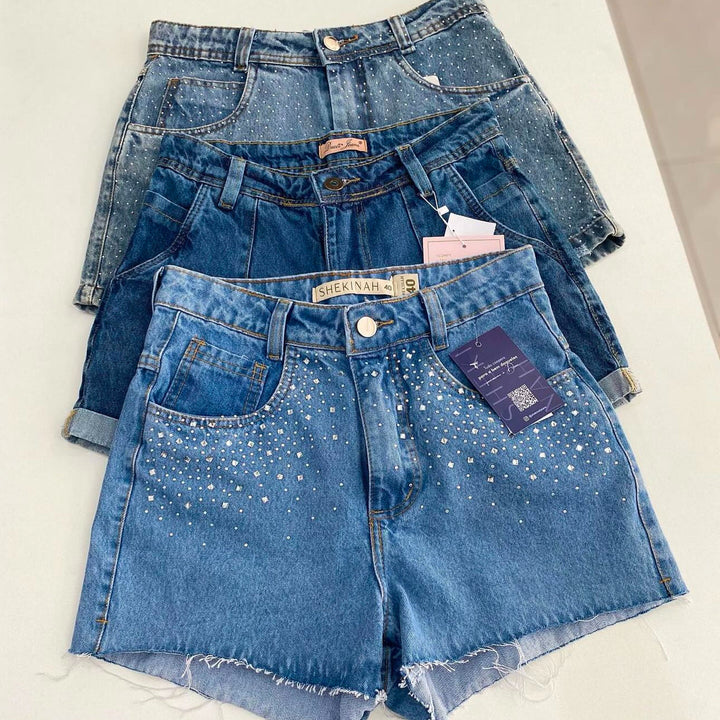 KIT COM 3 SHORTS JEANS 7734
