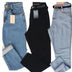 Mom Jeans Calça Cintura Super Alta Feminina Manchada Clara Escura